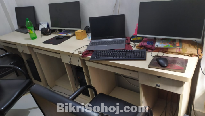 Computer table and chair